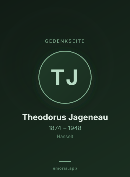 Gedenkportrait von Theodorus Jageneau