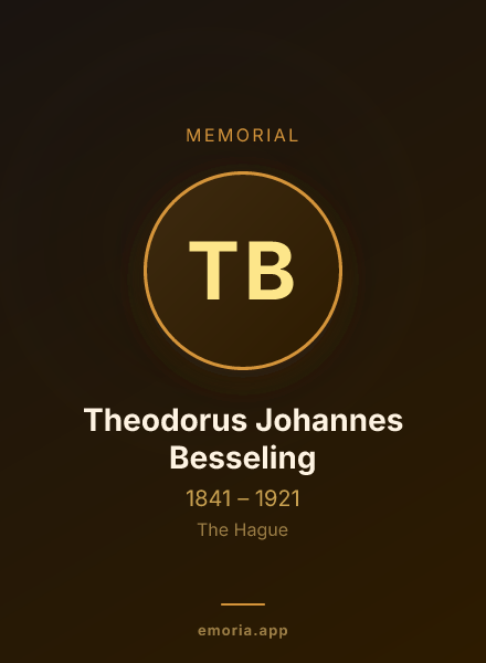 Memorial portrait of Theodorus Johannes Besseling