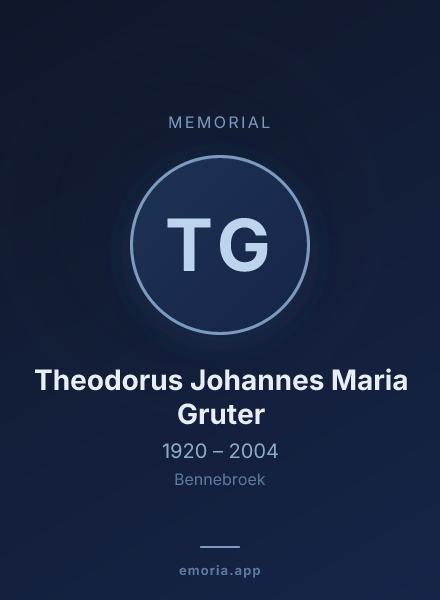 Memorial portrait of Theodorus Johannes Maria Gruter