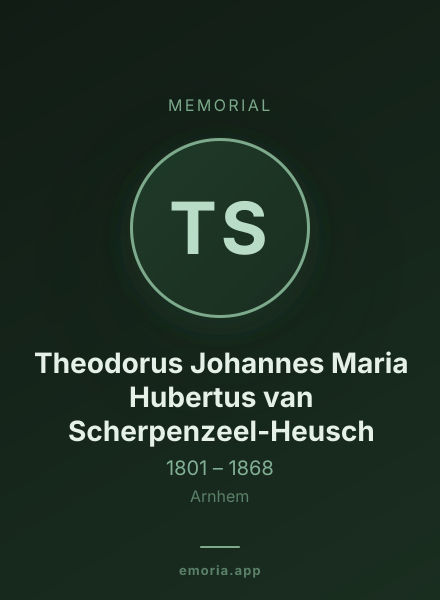 Memorial portrait of Theodorus Johannes Maria Hubertus van Scherpenzeel-Heusch