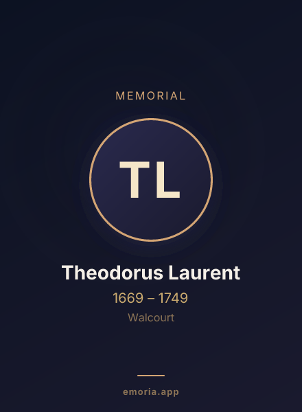 Memorial portrait of Theodorus Laurent