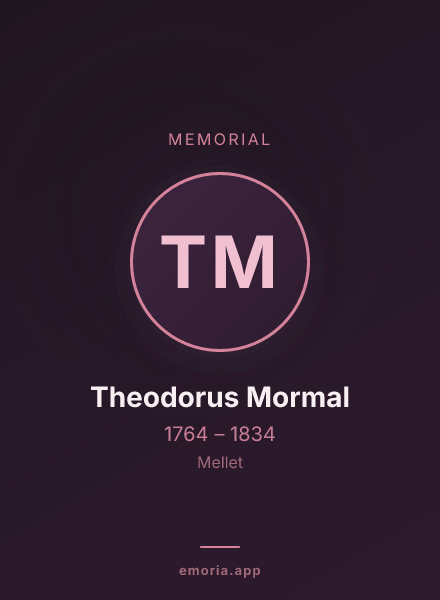 Memorial portrait of Theodorus Mormal