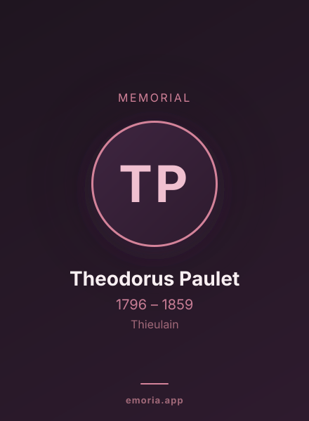 Memorial portrait of Theodorus Paulet