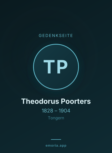 Gedenkportrait von Theodorus Poorters