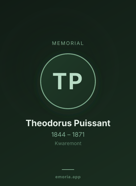 Memorial portrait of Theodorus Puissant