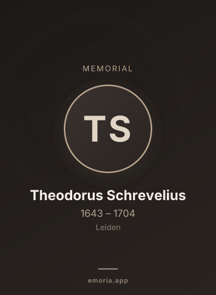 Memorial portrait of Theodorus Schrevelius