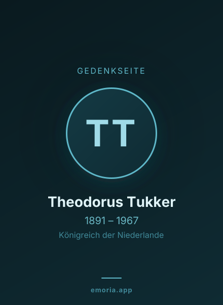 Gedenkportrait von Theodorus Tukker