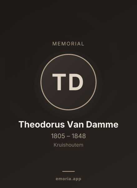 Memorial portrait of Theodorus Van Damme