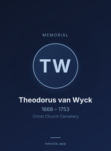 Memorial portrait of Theodorus van Wyck