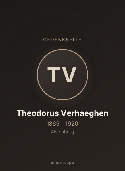 Gedenkportrait von Theodorus Verhaeghen