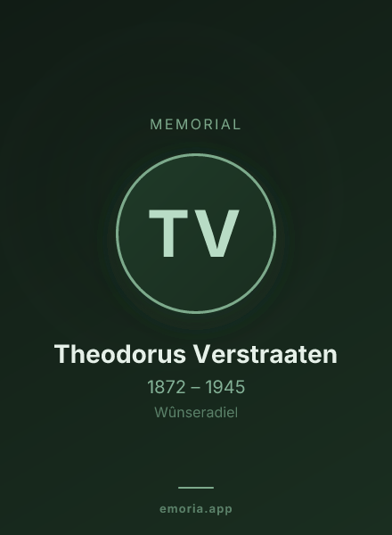 Memorial portrait of Theodorus Verstraaten