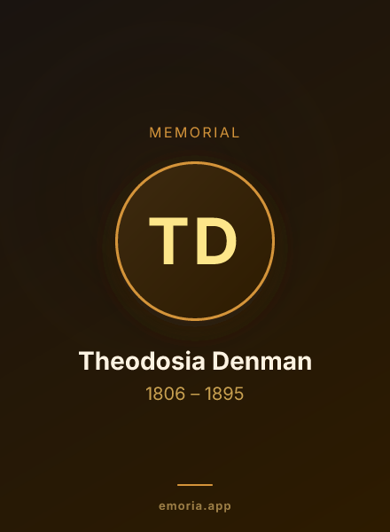Memorial portrait of Theodosia Denman