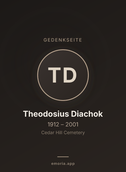 Gedenkportrait von Theodosius Diachok