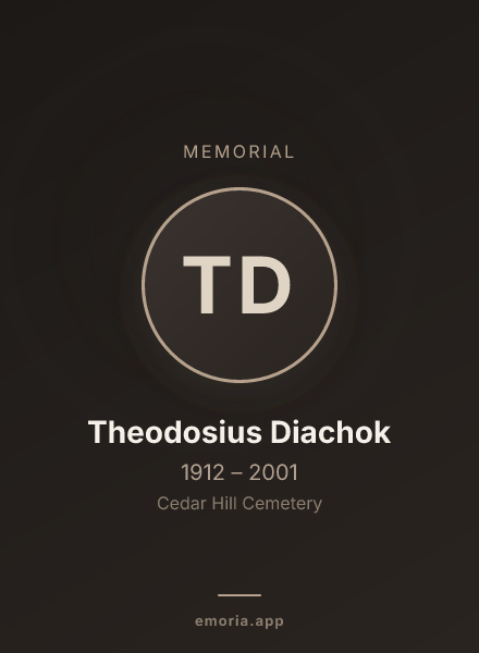 Memorial portrait of Theodosius Diachok