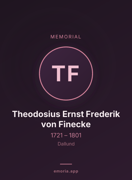 Memorial portrait of Theodosius Ernst Frederik von Finecke