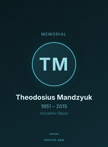 Memorial portrait of Theodosius Mandzyuk