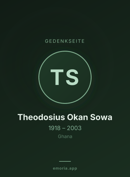 Gedenkportrait von Theodosius Okan Sowa