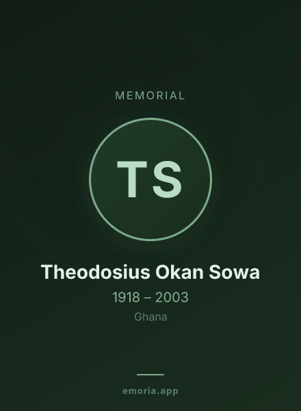 Memorial portrait of Theodosius Okan Sowa