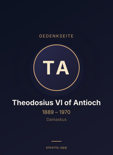 Gedenkportrait von Theodosius VI of Antioch