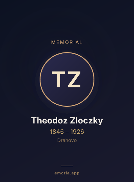 Memorial portrait of Theodoz Zloczky