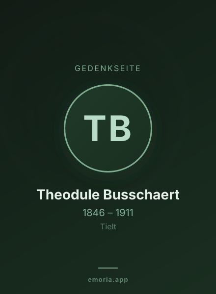 Gedenkportrait von Theodule Busschaert