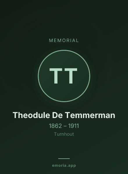 Memorial portrait of Theodule De Temmerman