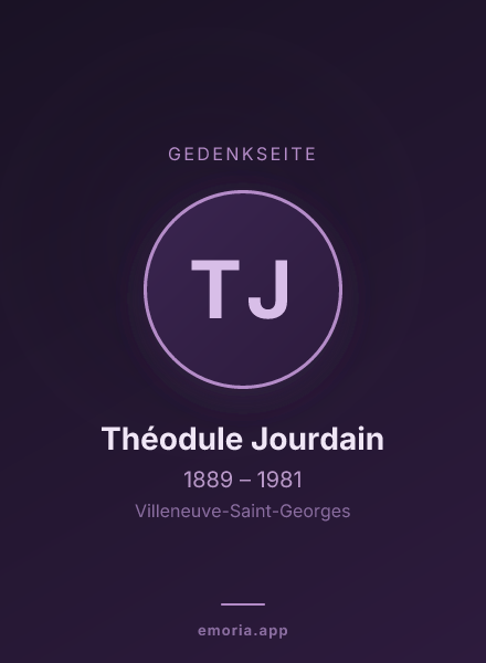 Gedenkportrait von Théodule Jourdain