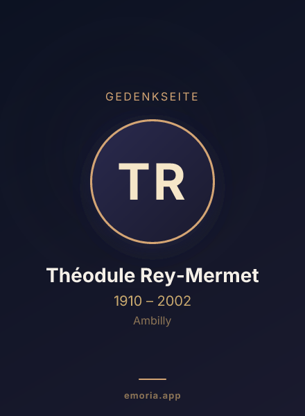 Gedenkportrait von Théodule Rey-Mermet