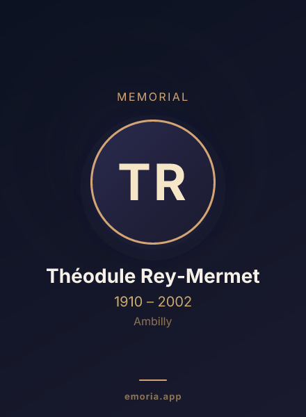 Memorial portrait of Théodule Rey-Mermet