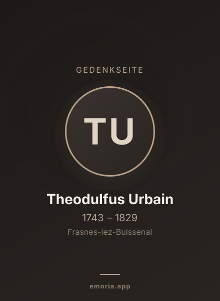 Gedenkportrait von Theodulfus Urbain