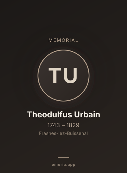 Memorial portrait of Theodulfus Urbain