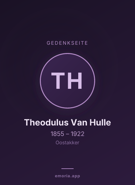 Gedenkportrait von Theodulus Van Hulle