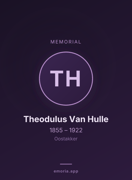 Memorial portrait of Theodulus Van Hulle