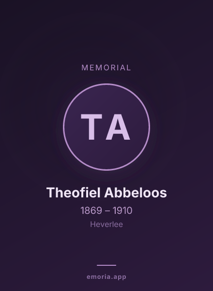 Memorial portrait of Theofiel Abbeloos