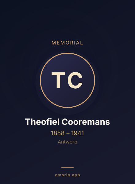 Memorial portrait of Theofiel Cooremans