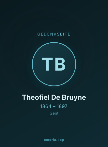 Gedenkportrait von Theofiel De Bruyne