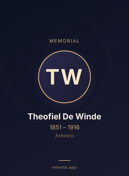 Memorial portrait of Theofiel De Winde