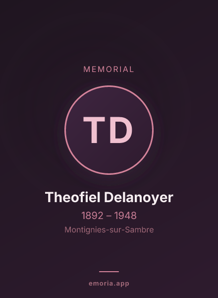 Memorial portrait of Theofiel Delanoyer