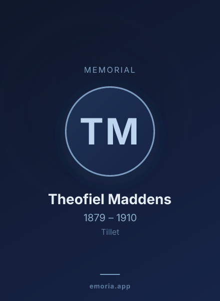 Memorial portrait of Theofiel Maddens