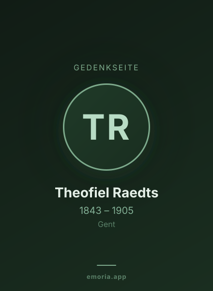Gedenkportrait von Theofiel Raedts