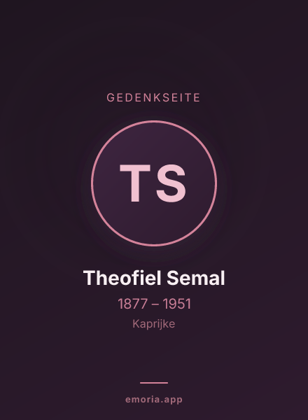 Gedenkportrait von Theofiel Semal