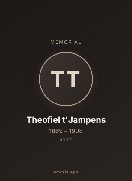 Memorial portrait of Theofiel t'Jampens