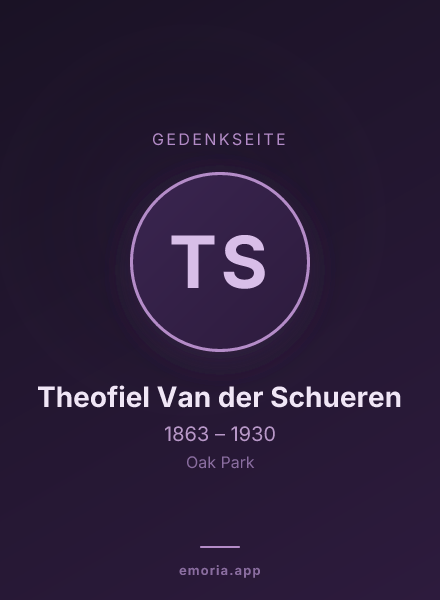 Gedenkportrait von Theofiel Van der Schueren