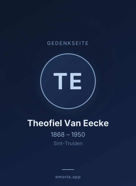 Gedenkportrait von Theofiel Van Eecke