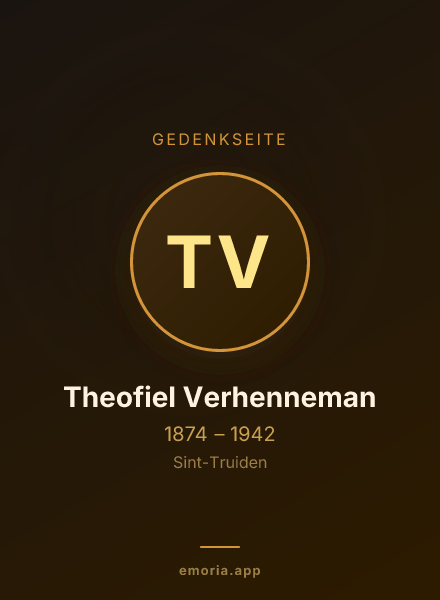 Gedenkportrait von Theofiel Verhenneman