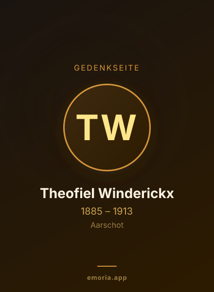 Gedenkportrait von Theofiel Winderickx