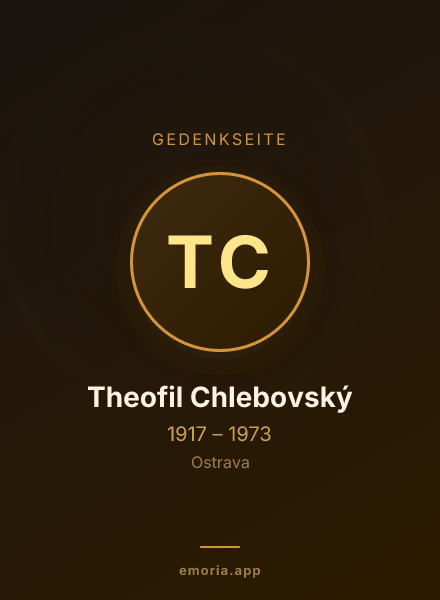 Gedenkportrait von Theofil Chlebovský