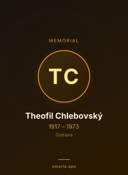 Memorial portrait of Theofil Chlebovský