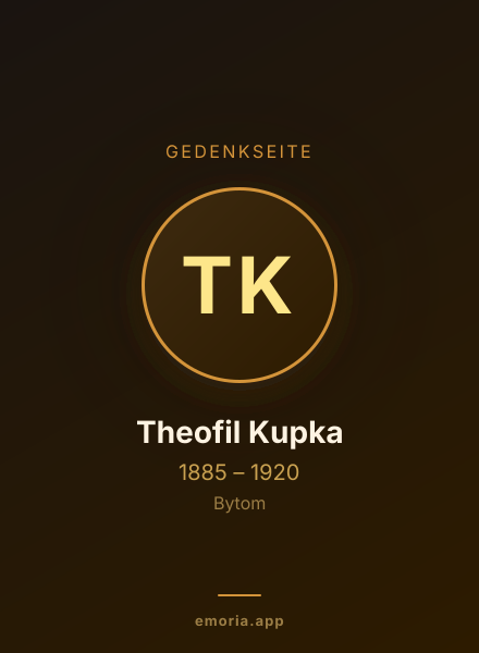 Gedenkportrait von Theofil Kupka