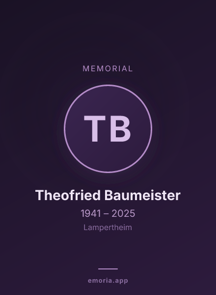 Memorial portrait of Theofried Baumeister